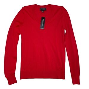 Banana Republic red Forever V-neck sweater sz XS